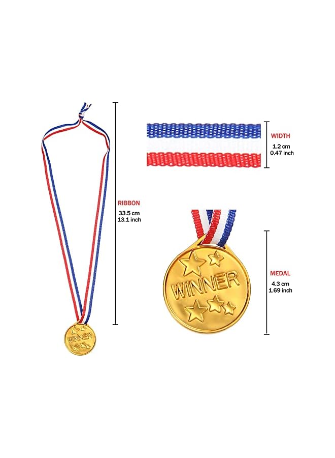 promass 30 Pcs Gold Winners Medals with Award Medals for Kids Students Gymnastic Prizes Awards Sports Day Competitions Talent Show Spelling Bees Party - Image 4