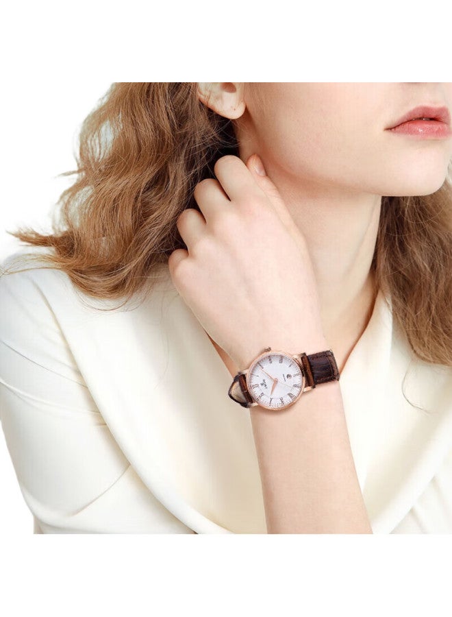 EBOHR Women'S Watch, Master Series Simple Leather Strap, Valentine'S Day Gift, Quartz Watch 36000241, Gift For Women - Image 3