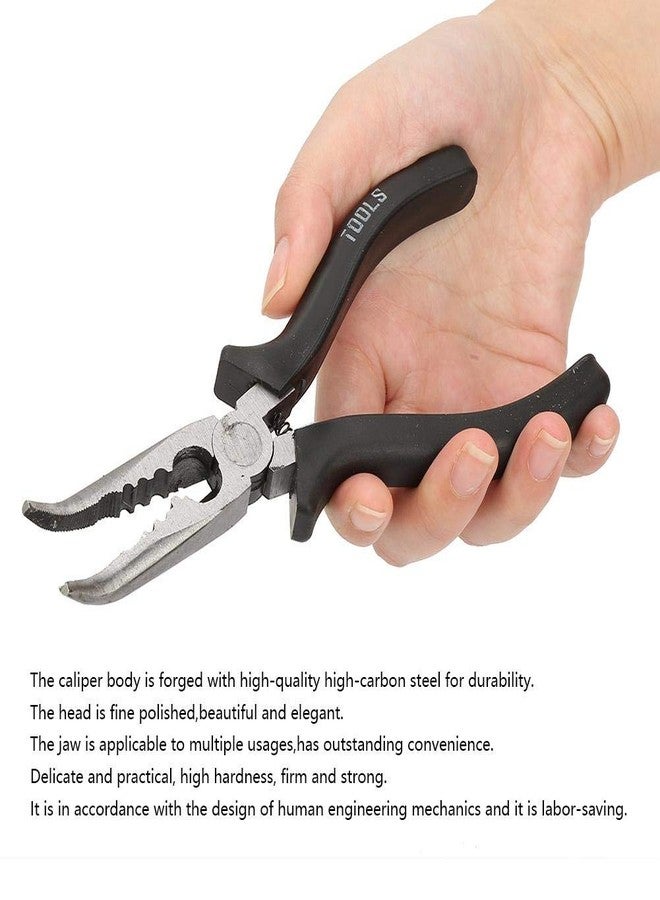 Thincol Slimline Bent Nose Pliers 6'' High Carbon Steel Round Curved Nose Pliers High Hardness, Firm And Strong，for Multiple Purposes. - Image 4