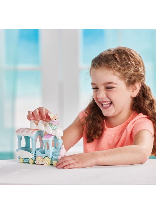Calico Critters Calico Critters Floating Cloud Rainbow Train - Toy Vehicle Playset with 1 Collectible Figure  - Image 4