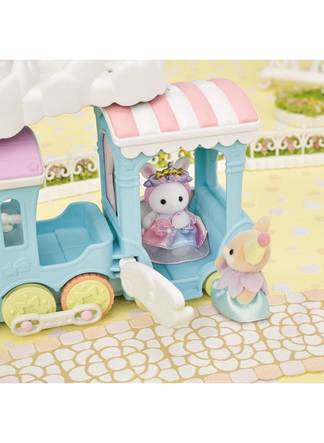 Calico Critters Calico Critters Floating Cloud Rainbow Train - Toy Vehicle Playset with 1 Collectible Figure  - Image 5