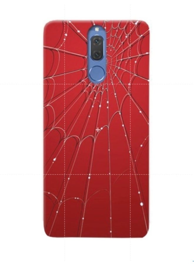 Thermoplastic Polyurethane Spider Web Pattern Case Cover For Huawei Mate 10 Lite Red