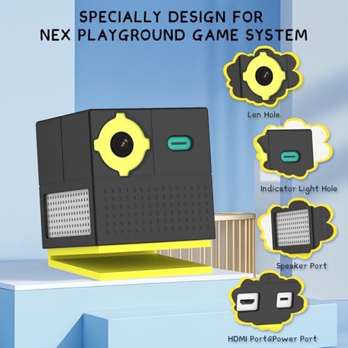 Wacanc Silicone Case Cover for Nex Playground Game System,Protective Case Cover Compatible with Nex Playground Game System,Anti Slip Anti Scratch Shockproof Nex Playground Game System Case (Black) - Image 3
