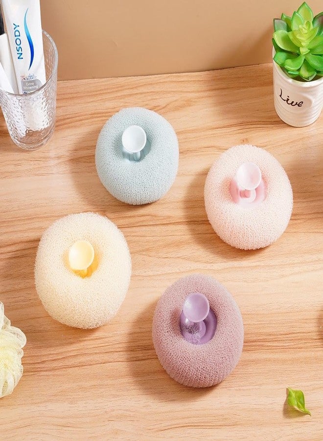 AVMPHD Suction Cup Loofah Bath Balls,Shower Sponge with Sucker Brush,Soft Bath Sponge Flower,Exfoliating Bath Ball Shower Brushes Massage Exfoliate Skin Scrubber - Image 3