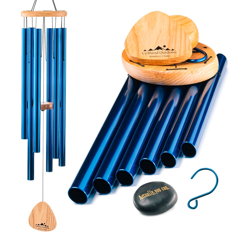 UpBlend Outdoors UpBlend Outdoors Wind Chimes for Outside Gift for Mom Deep Tone Sympathy Gifts for Loss of Loved One Patio Decoration Memorial Windchimes 41 Blue
