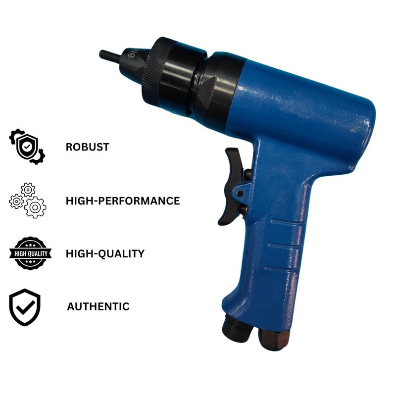 Pneumatic Rivet Nut Gun Air Nut Pull Setter Tool with 3 Interchangeable NosePiece Sizes with 1500 rpm M4 M5 M6 - Image 4