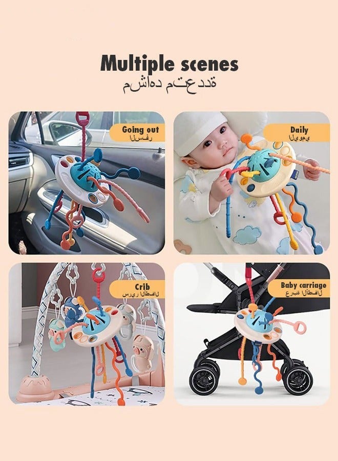 DURKU Teething Toys for Safe Development, Montessori Activity Pull String Toy, Sliding Magic Balls Sensory Toy, Baby Travel Fine Motor Skill Toy, High-Quality ABS Plastic and Food-Grade Silicone. - Image 3