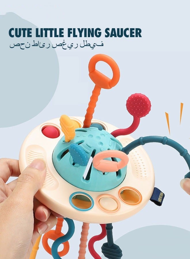 DURKU Teething Toys for Safe Development, Montessori Activity Pull String Toy, Sliding Magic Balls Sensory Toy, Baby Travel Fine Motor Skill Toy, High-Quality ABS Plastic and Food-Grade Silicone. - Image 5