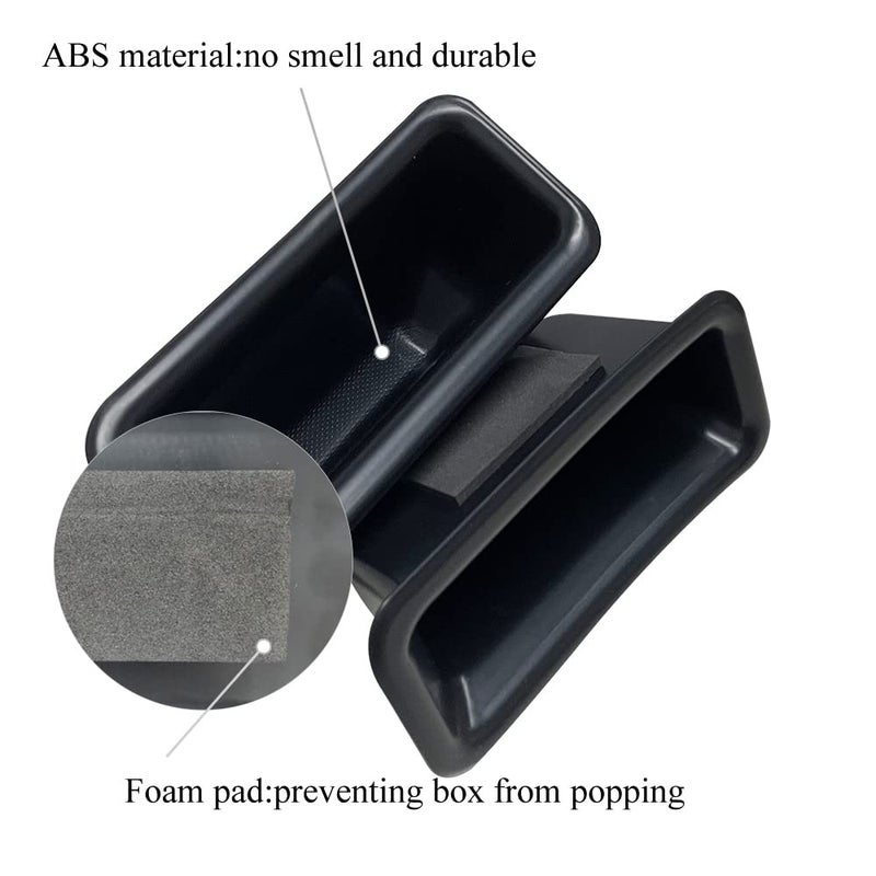 Vesul Front Row Door Side Storage Box Compatible with Ford Explorer 2016 2017 2018 2019 Armrest Phone Container Door Organizer Handle Pocket ABS Tray Insert Glove Pallet - Image 4
