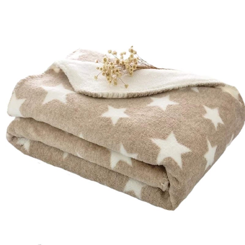 Brandonn Beige Star Wrapping Sheet Cum Swaddle Baby Blanket for Babies - Image 1