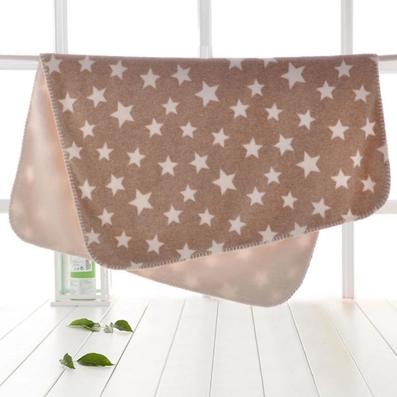 Brandonn Beige Star Wrapping Sheet Cum Swaddle Baby Blanket for Babies - Image 4