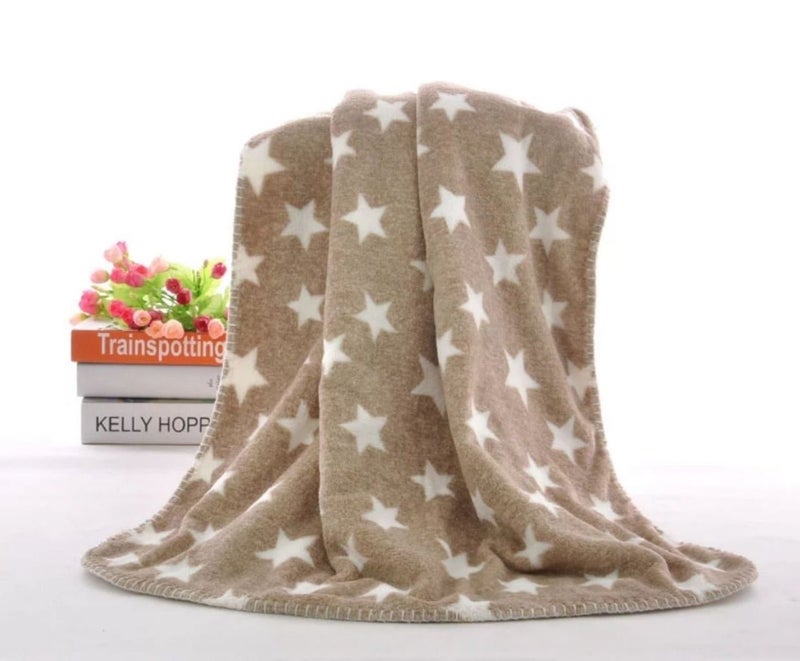 Brandonn Beige Star Wrapping Sheet Cum Swaddle Baby Blanket for Babies - Image 2
