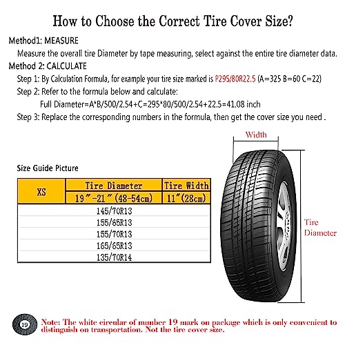 MOONET Tire Covers for RV Wheel 2 Pack Silver Oxford Waterproof UV Sun Protectors for Motorhome Boat Trailer Camper Van SUV Fits Tire Diameter 1921 - Image 3