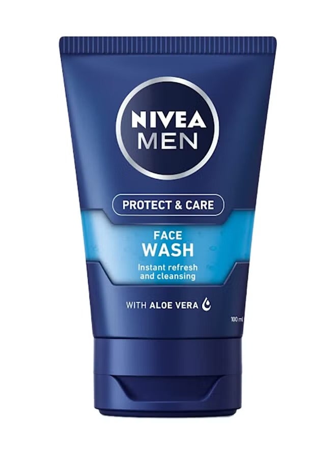 Nivea Protect And Care Refreshing Face Wash For Men With Aloe Vera 100ml - Image 1