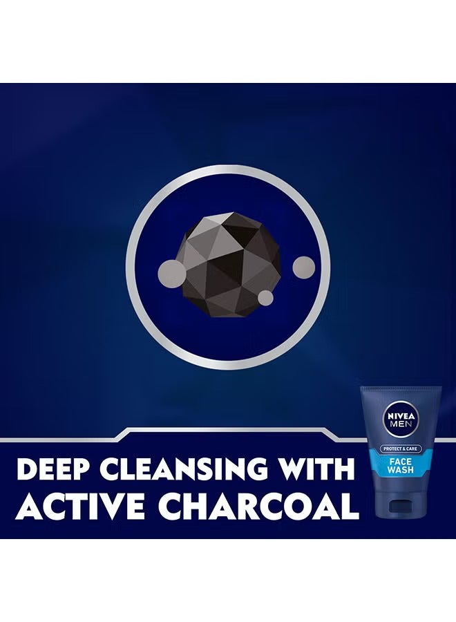 Nivea Protect And Care Refreshing Face Wash For Men With Aloe Vera 100ml - Image 2