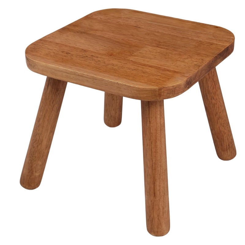 zaowofires Solid Wood Step Stoolï¼ŒWooden Plant Stool, Wood Plant Stand, Round Footstool, Removable Portable, Small Short Shoe Changing Stool (Walnut, 9.3inch) - Image 1