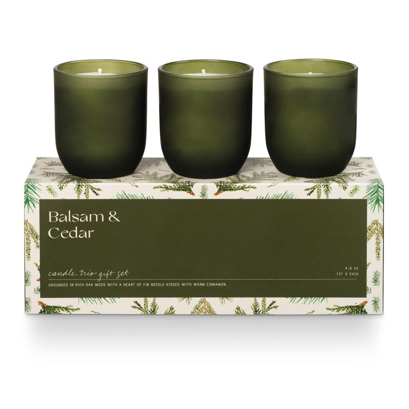 ILLUME Candle Trio Gift Set Balsam  Cedar