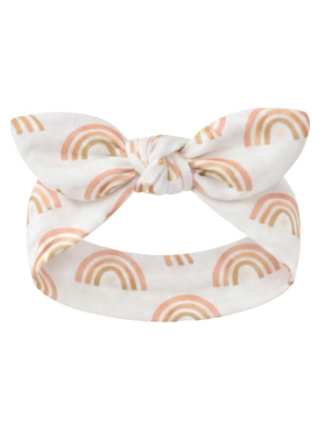 Mothers Choice Pack of 5 - Bow Cotton Headbands 0-6 Months - Image 5