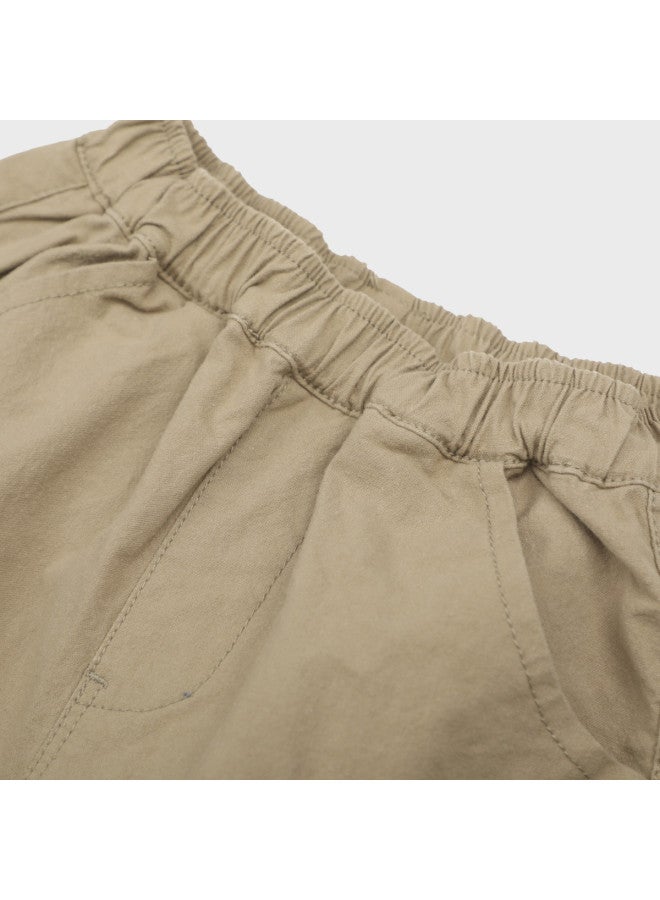 Zara Kids' Cotton Minimalist Casual Solid Color Versatile Basic Elastic Waist Straight Leg Pants - Image 4