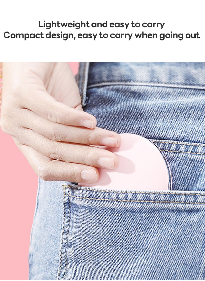 Sharpdo Handheld Folding Makeup Mirror with LED Light,USB Rechargeable 7.5*7.5*2CM  - Image 4