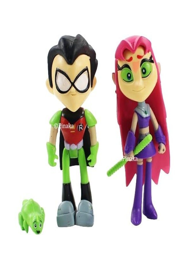 PINAKA Teen Titans Beast Boy Anime Movie Steel Bones Starfire Raven Handyman Office Boy Action Figure Anime Figurine Collectible Figurines - Image 5