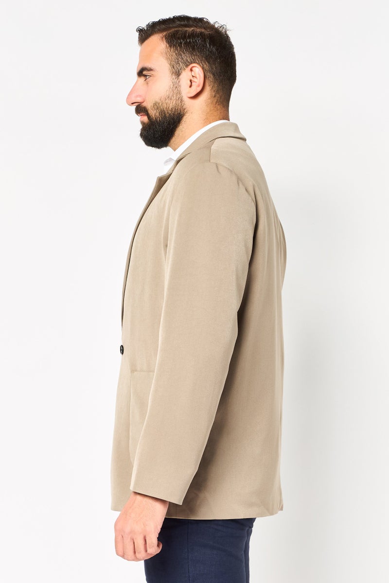 SELECTED Men Drop Shoulder Fit Solid Casual Blazer, Dark Grey - Image 3