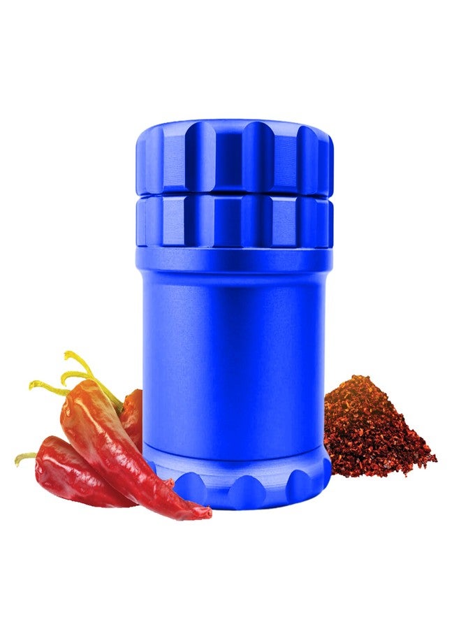 اتش اس مطحنة هيرب سيفر المعدنية الكبيرة 3.1 بوصة × 2.5 بوصة × 2.5 بوصة - مطحنة توابل مصنوعة من الألومنيوم المستخدم في صناعة الطائرات، مزودة بأسنان حادة للغاية وغطاء مغناطيسي - صغيرة الحجم ومتينة - مثالية لطحن الأعشاب والتوابل (أزرق) - Image 1