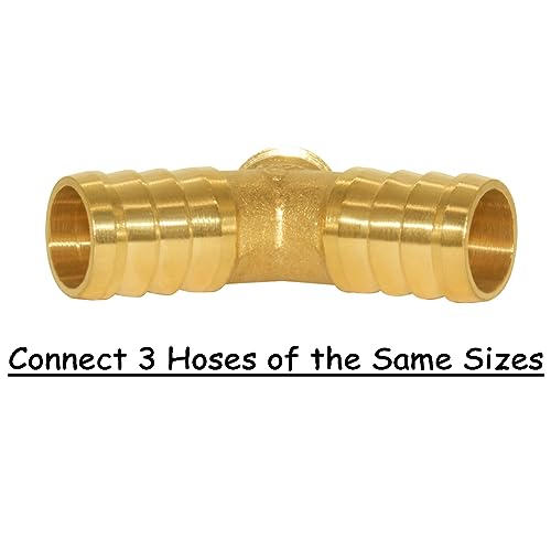 Uenede 3PCS Solid Brass 3/4"OD Barb Fitting Y 3-Way Union Intersection Barbed Hose Fittings for Water/Oil/Gas - Image 4