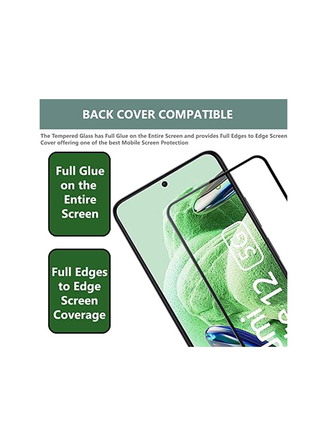 erorex Redmi Note 12 4G / 5G Screen Protector Tempered Glass Guard Full Glue Edge-To-Edge Protector For Xiaomi Redmi Note 12 4G / 5G By Emodil ® - Image 3