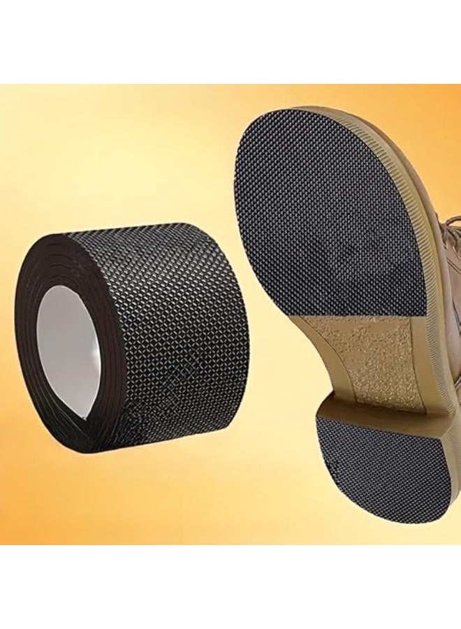 ماى سوق لفة نعل حامي للأحذية ذاتي الالتصاق - مانع للانزلاق ومقاوم للتآكل - شفاف/أسود لحماية نعل الكعب العالي والأحذية الرسمية. - Image 5