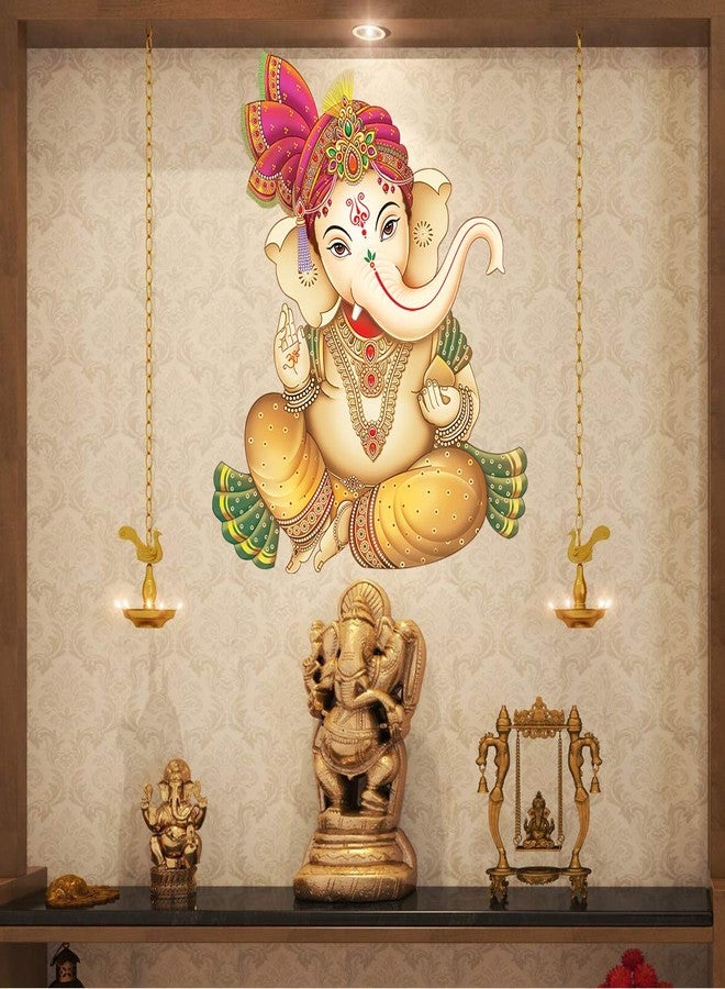 Rangoli White Glossy Vinyl Wall Sticker Premium Self-Adhesive Waterproof Decorative Wall Decal for Bedroom, Living Room, Office & Home Decoration Easy to Apply. Design-1 - Image 2