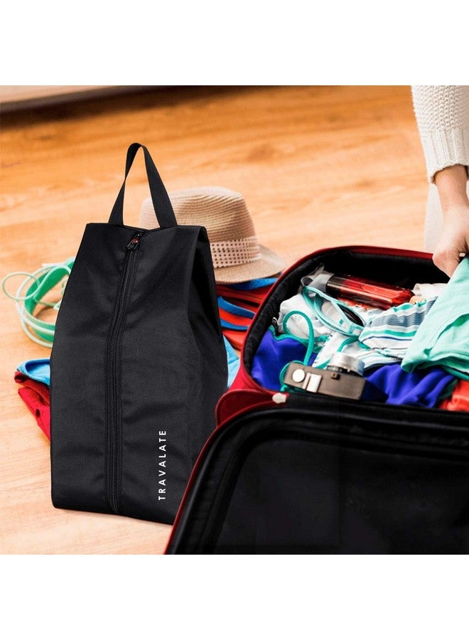 Travalate¬Æ Durable Multi-Purpose Water Proof Shoe Bag for Travel Use | Portable & Foldable Polyester Shoe Bags for Men & Women - Plain Black (Pack of 3) - Image 5