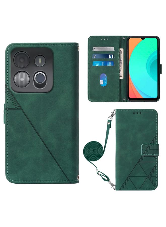 اس-توب جراب هاتف Infinix Smart 7 Crossbody من الجلد المنقوش ثلاثي الأبعاد - Image 1