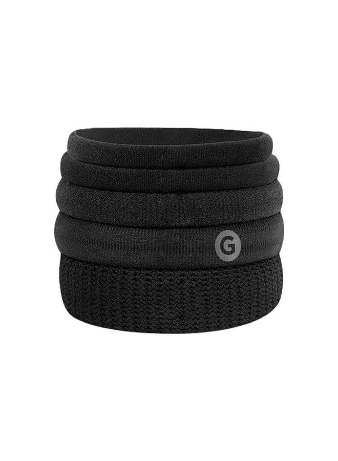 غيمي Gimme Beauty - ربطات شعر سوداء بخمسة مقاسات - مجموعة تركيب الأربطة - ربطات شعر ناعمة للشعر الكثيف وحاملات ذيل حصان سوداء للشعر الخفيف - ربطات شعر لا تسبب التلف لجميع أنواع الشعر، اعثري على المقاس المناسب لكِ (عدد 5) - Image 1