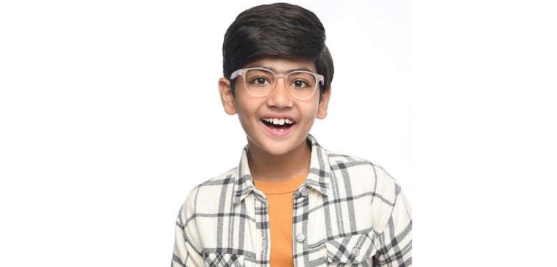 Hooper Memphis Collection | For Kids Age 8-12 yrs| Zero Power Bluecut & Antiglare Computer Eyeglasses For Eye Protection And Strain | Full Rim Square | HP E16082 - Image 3