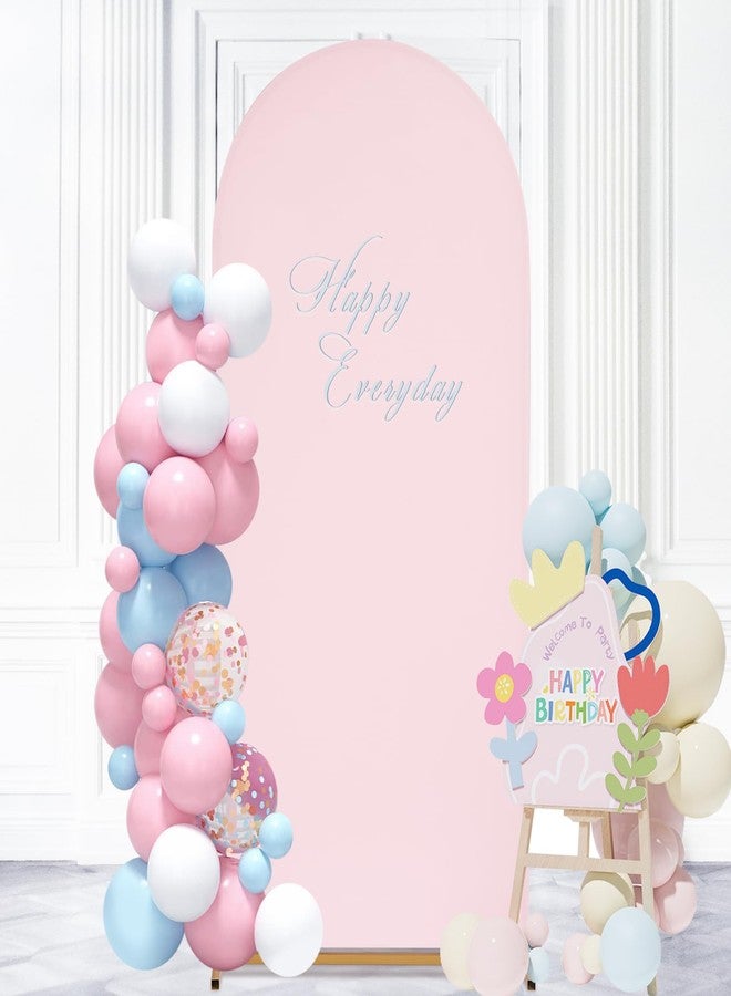 SoarDream Pink Spandex Arch Cover 6FT Wedding Arch Backdrop Cover Stretchy Backdrop Chiara Wall Arch Stand Cover for Wedding Birthday Balloon Decorations- Ideal for Balloon Arches - Image 1
