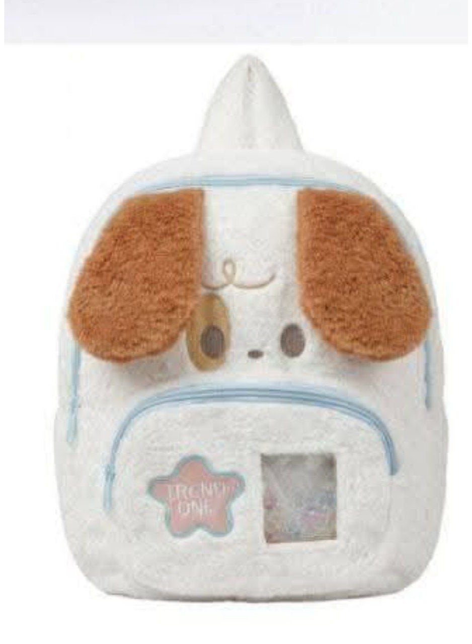 Velvet school bag for children, boys and girls | Cartoon print bag suitable for nursery and kindergarten | Lightweight backpack for toddlers, ideal for nursery, outings and travel, a great birthday gift for children