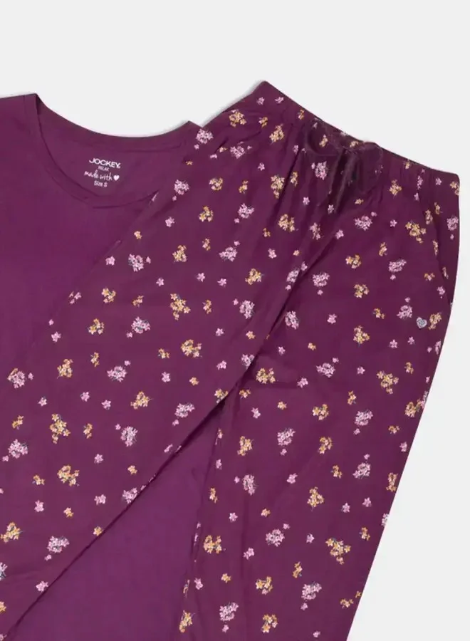JOCKEY RX85 Women's Micro Modal Cotton Short Sleeve T-Shirt & Pyjama Sleep Set