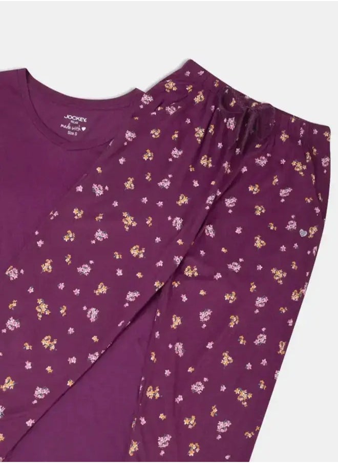 JOCKEY - Jockey RX85 Women's Micro Modal Cotton Short Sleeve T-Shirt & Pyjama Sleep Set - Image 1