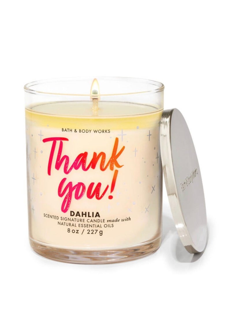 Dahlia Signature Single Wick Candle 227g