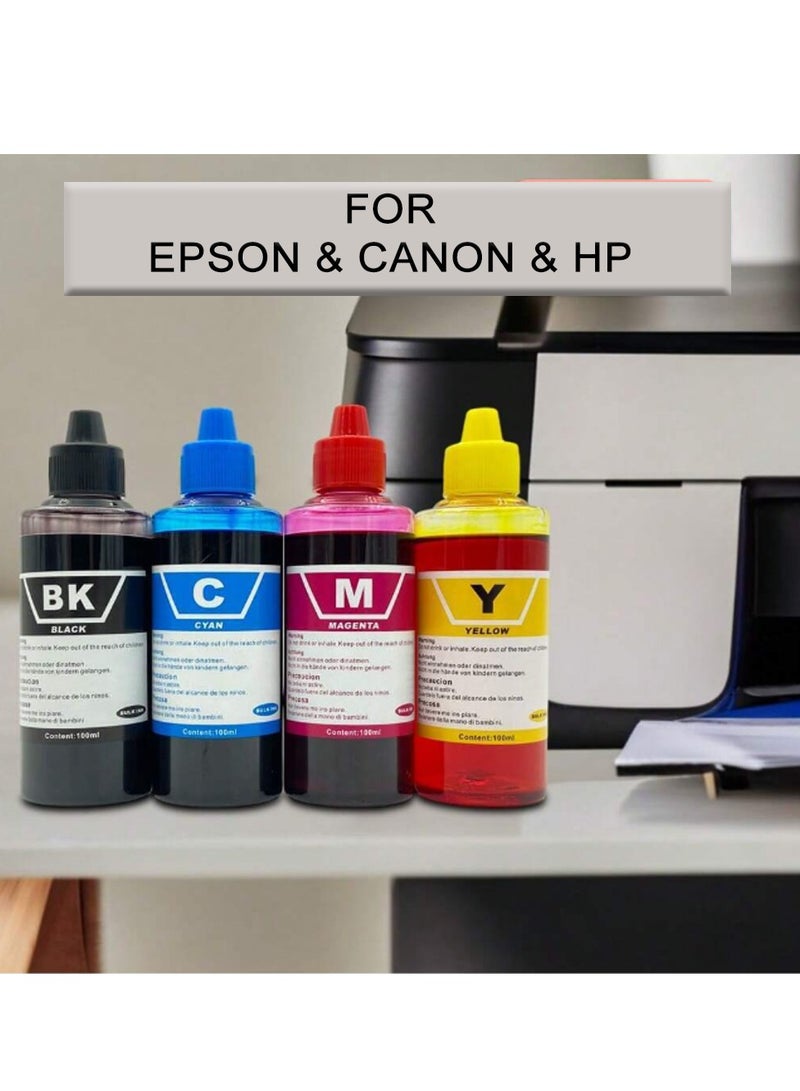 4-color ink set for EPSON/HP/CANON printers 100ml each  - Image 2