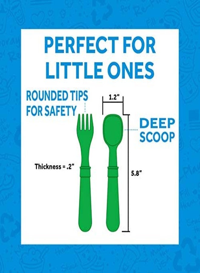 Re-Play 3 Divided Toddler Plates, 3 Utensils Set and 3 Wide Base Bowls - Dishwasher and Microwave Safe - Made in USA - Princess - Image 2