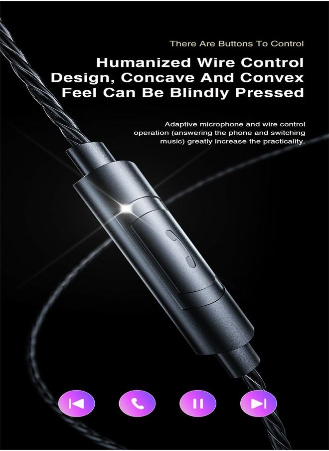 M MIAOYAN - HIFI heavy bass wired headphones, noise reduction music earplugs - Image 1