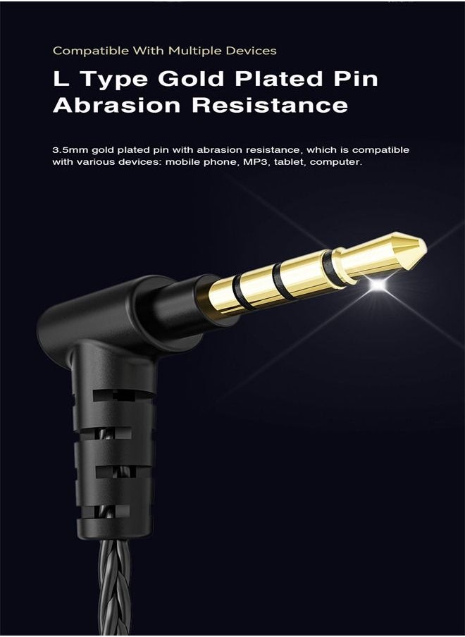 M MIAOYAN - HIFI heavy bass wired headphones, noise reduction music earplugs - Image 1