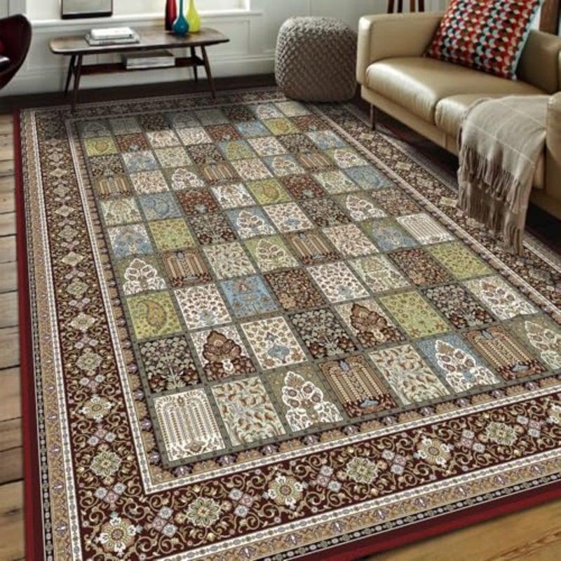 Large Rug 200x290cm, Soft Living room Carpets, Traditional Floral Printed Carpets, Vintage Area Rug, Washable Rugs for Dinning room, Bedroom Anti-Slip Carpets, - Image 4