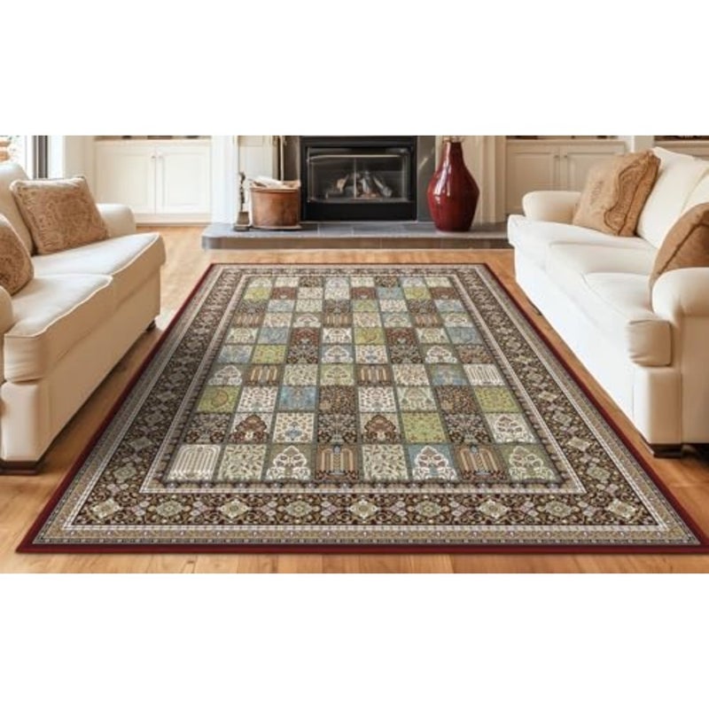 Large Rug 200x290cm, Soft Living room Carpets, Traditional Floral Printed Carpets, Vintage Area Rug, Washable Rugs for Dinning room, Bedroom Anti-Slip Carpets, - Image 1