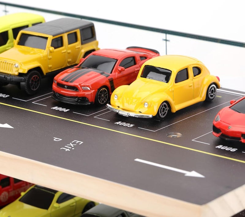 Saichotoy Display Case for Hot Wheels & Matchbox, 1/64 Scale Diecast Toy Car Storage, Parking Garage Diorama - Freestanding Storage with 4 Levels 24 Spots Maximum 40 Cars - Image 4