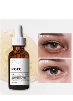 KOEC Dark Circle Remover Serum Caffeine Solution 5% + EGCG Reduces Appearance of Eye Contour Pigmentation and of PuffinessSolution à la Caféine 5% + EGCGRéduit l'Apparence de Piqmentationet de Gonflement du Contour des Yeux 30ml  - Image 1