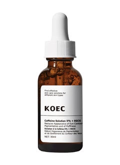 KOEC Dark Circle Remover Serum Caffeine Solution 5% + EGCG Reduces Appearance of Eye Contour Pigmentation and of PuffinessSolution à la Caféine 5% + EGCGRéduit l'Apparence de Piqmentationet de Gonflement du Contour des Yeux 30ml  - Image 5
