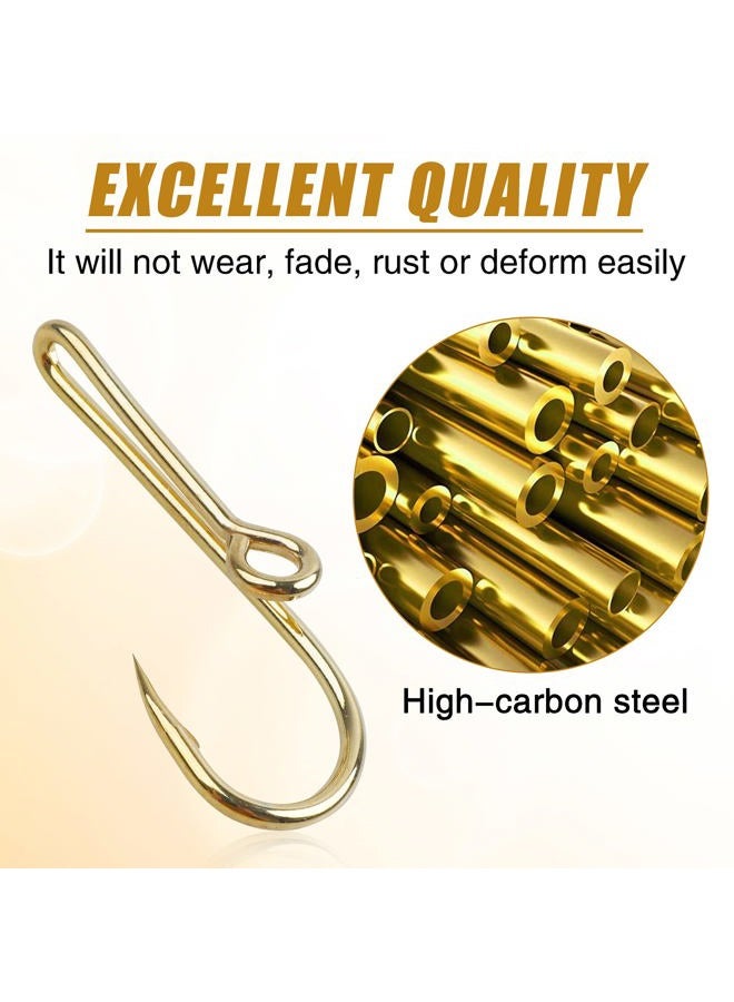 VATEICO Fishing Hook Hat Pins, 20pcs/Box Fishing Hook Hat Clip for hat tie Clasp Fashion Trend Hat Decoration Gold -20pcs - Image 3